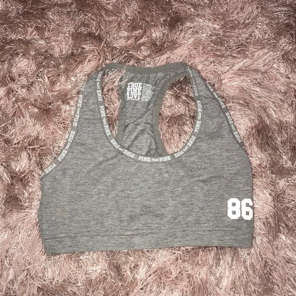 Pink sports bra
